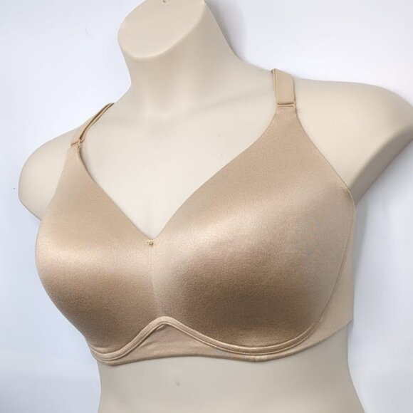 Cacique Lane Bryant 46C Balconette Bra Wireless Cafe Beige Backsmoother Lined - Picture 2 of 9
